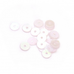 Sequins round flat 5 mm transparent arc - 20 grams