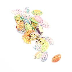Sequins sheet 5x10 mm two holes arc Different types-10 grams