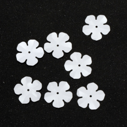 Λουλούδι πούλιες 20 mm λευκό - 20 γραμμάρια