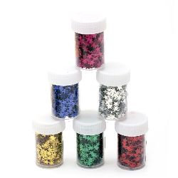 Elements for decoration stars 5 mm in a jar ~ 7 grams
