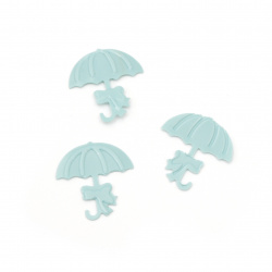 Ομπρέλες, διακοσμητικά στοιχεία 17x18 mm μπλε -5 γραμμάρια