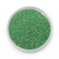 Brocade/Glitter Powder 0.3 mm 250 micron green herbaceous hologram/rainbow - 20 grams
