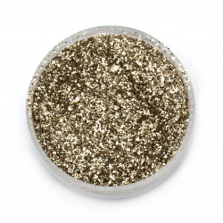 Not Available Online. You can also buy at EM ART stores and at +359 884 000 893 Brocade/glitter powder 0.3 mm 250 microns gold/diamond - 20 grams