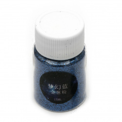 Glitter Sparkling Powder for Arts and DIY Crafts, Nail Art and Decoration, 0.2mm 200 micron, color Dart Blue Sky -15ml ~12 grams