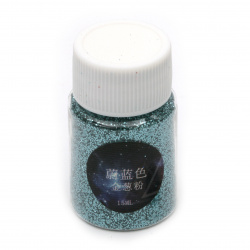 Sparkling Glitter Powder for Arts and DIY Crafts, Nail Art and Decoration, 0.2 mm 200 micron, Aquamarine color -15 ml ~12 grams
