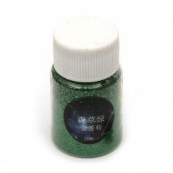 Sparkling Glitter Powder for Arts and DIY Crafts, Nail Art and Decoration, 0.2 mm 200 micron, color Green -15 ml ~12 grams