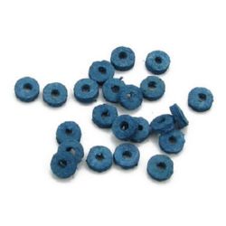 Stoc epuizat. Primeste notificare pe email cand produsul revine in stoc Șaibă de piele 6x2 mm albastru închis -12,5 grame ~ 300 bucăți