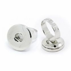 Пръстен метал цвят сребро NF за копче Тик-так регулиращ 19 мм