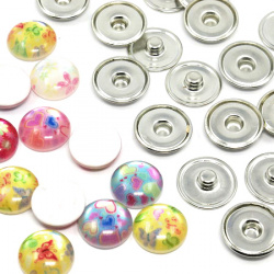 Snap Buttons, DIY Clothes, Craft Projects 18 mm Cabochon