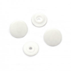 Пластмасови тик-так копчета 12 мм Т5 цвят бял -20 броя