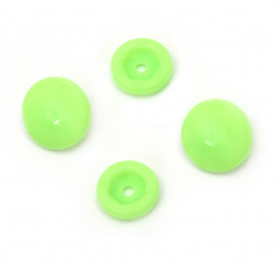 Nasturi din plastic tic-tac 12 mm culoare verde electric -20 bucăți
