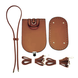 Kit for Making Eco Leather Backpack / Brown Color - 11 parts