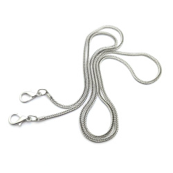 Metal Chain Bag Handle with Lobster Clasps / Silver Color /  110x0.3x0.25 cm