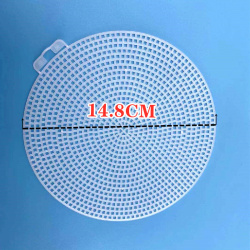 Round Plastic Canvas for Bags Making / 14.8 cm / White