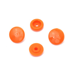 Plastic Snap Buttons, 12 mm, T5, dark orange - 20 pieces
