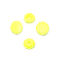 Plastic Snap Buttons, 12 mm, T5, neon yellow - 20 pieces