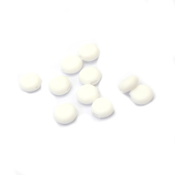 Silicone Cord Stopper 10x4 mm,  Holes: 3x2 mm and 1 mm, White - 20 pieces