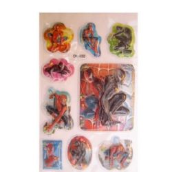 Decorative Stickers, 3D with beads Spiderman  -9 pieces