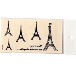 Autocolante de hârtie, tatuaje temporare, Turnul Eiffel 5 ~ 49x11 ~ 42 mm -5 buc