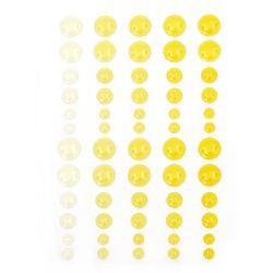 Pietre emailate autoadezive 4 ~ 8 mm gama galbenă -60 bucăți