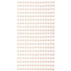 Pietre  perle autoadezive emisfere șampanie 5 mm - 300 bucăți