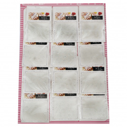 Adhesive stickers for decoration 3D white mix