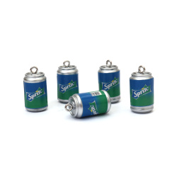 Trendy Plastic Can Pendants 12x23 mm – Hole 1.5 mm, Blue & Green Colors, Set of 5 for Fun Jewelry, Keychains & Creative DIY Projects