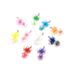 LAMPĂ DE ILUMINAT cu pandantiv pește din rășină 27x45x14 mm gaură 2 mm MIX - 2 bucăți