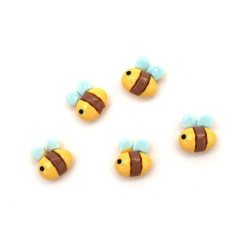 Cute Plastic Cabochon Bee Figurines – 10.5x10x5.5 mm – Pack of 10 Pieces