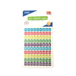 Self-Adhesive Labels, Numbers /  0.9x1.2 cm, Multicolored - 10 sheets