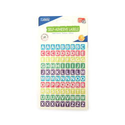 Self-Adhesive Labels, Alphabet / 0.9x1.2 cm, Multicolored - 10 sheets
