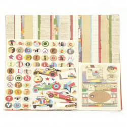 URSUS Paper Set Cars Themed 6 Sheets 30.5x30.5 cm assorted and mix decorative elements