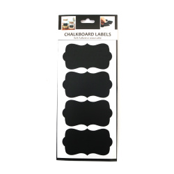 Elegant Self-Adhesive Black Labels – 10x5.5 cm, 4 pcs – Reusable, Smooth & Perfect for Labeling Jars, Bottles, Gifts and Creative Projects