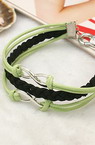  Tibetan style Bracelet cord cotton Korea suede infinity 180 mm