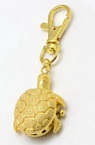 Ключодържател часовник отварящ метал цвят злато 85x30 мм костенурка