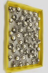 Inel metalic cristale de argint antic perle 17 ± 20 mm