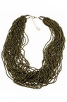 Not Available Online. You can also buy at EM ART stores and at +359 884 000 893 Necklace glass beads gold dark 40 rows 25 cm