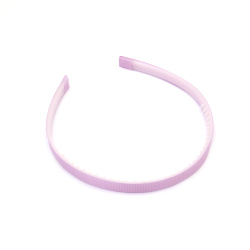 Purple Hairband with Plastic base and Textile, Tiny-Toothed Headband, 10 mm, Hair Accessories for Women, Girls