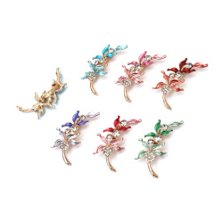 Μεταλλική Καρφίτσα με Κρυστάλλους και Χρώμα 25x55 mm – Μικτά Σχέδια σε Χρυσό Χρώμα για Κομψά Δώρα & Αξεσουάρ