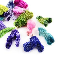 Stoc epuizat. Primeste notificare pe email cand produsul revine in stoc Pandantivă piatră naturală Coral 26 ~ 60x12 ~ 45x9 ~ 25mm gaură 4x6mm forme ASSORTE