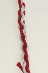 Гривна мартеница макраме бяло и червено - 10 броя