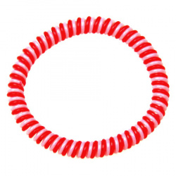 Гривна гумена бяло и червено -10 броя