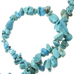 Natural TURQUOISE Gemstone Chip Beads Strand, 5-7 mm, Length ~80 cm
