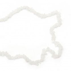Χαλαζίας τσιπς ημιπολύτιμη χάντρα 5-7 mm ~ 90 cm λευκό