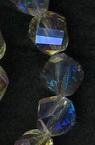 Șirag de mărgele cristal 10mm orificiu 1mm galvanizat transparent culoare curcubeu violet ~ 72 bucăți