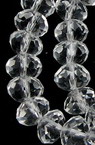 String Clear Glass Crystals for Handmade Fashion Findings / 8x6 mm, Hole: 1 mm ~68 pieces