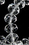 String Clear Glass Crystals Imitation / 10x7 mm, Hole: 1 mm ~68 pieces