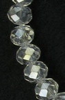 Snur  margele cristal 6x4 mm gaura 1 mm RAINBOW transparent ~88 bucati 