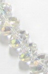 String of Crystal Beads 12x8 mm, hole 1 mm, RAINBOW, transparent ~69 pieces