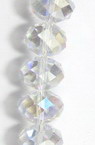Наниз мъниста кристал 16x12 мм дупка 1 мм ДЪГА прозрачен ~48 броя